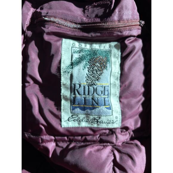 Eddie Bauer Women’s Ridge Line Down Gor-Tex Parka Sz Lg Burgandy Snow Skiing - Picture 6 of 7